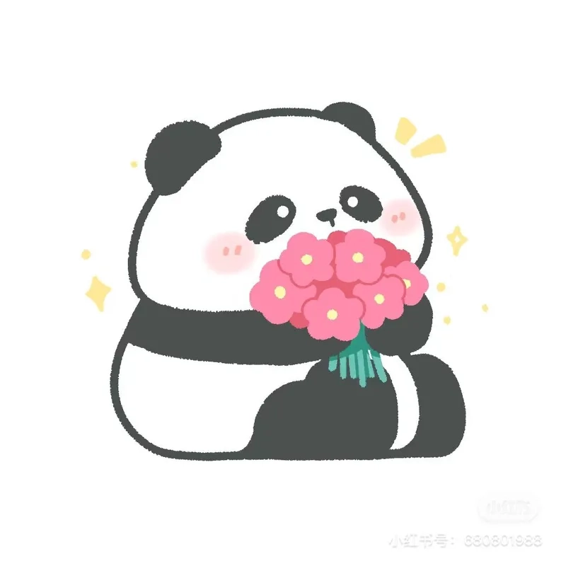 Hình ảnh cute chibi panda siêu ngọt ngào cho ngày mới rực rỡ