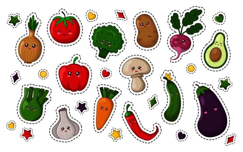 Bộ sưu tập rau củ quả chibi đáng yêu khiến ai nhìn cũng mê