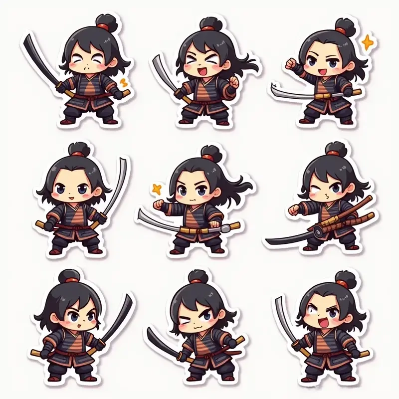 Học cách phác họa chibi samurai drawing siêu dễ cho người mới