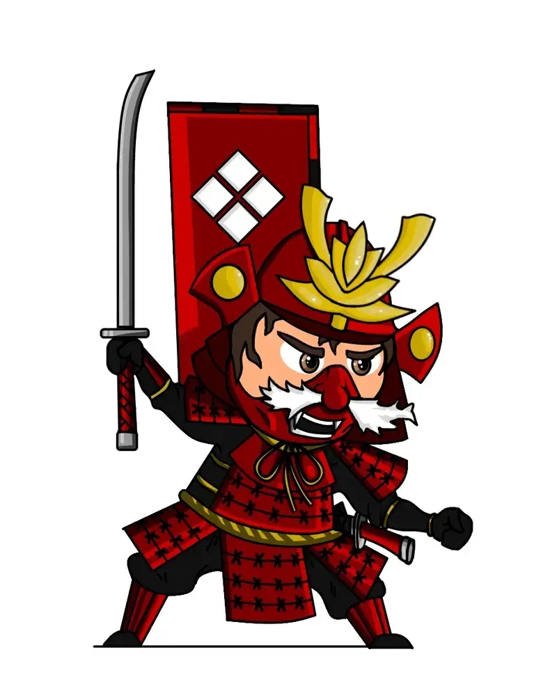 Trang trí điện thoại cực ngầu với samurai chibi wallpaper cực chất