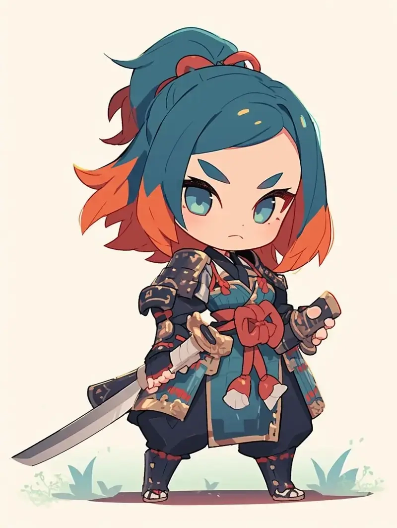 Thể hiện cá tính qua hình xăm samurai chibi tattoo độc lạ