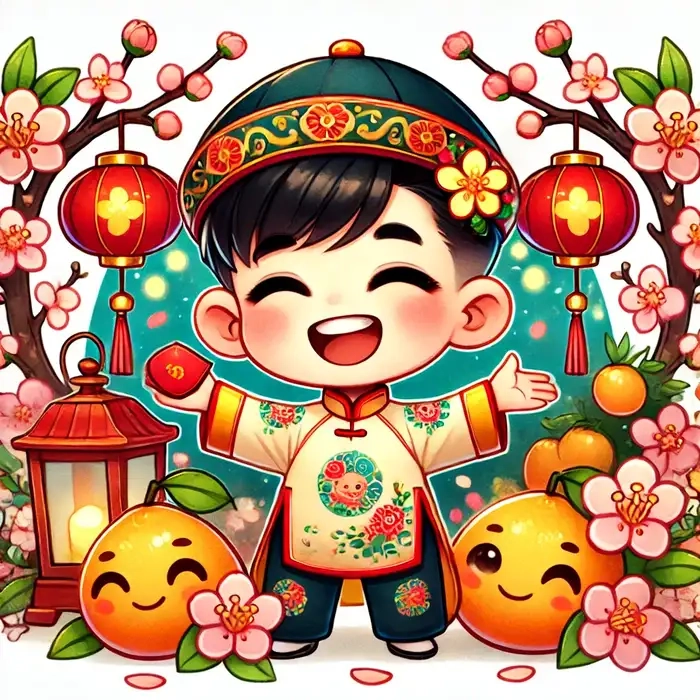 Lưu giữ không khí Tết với bộ sưu tập ảnh tết chibi độc đáo và ấn tượng