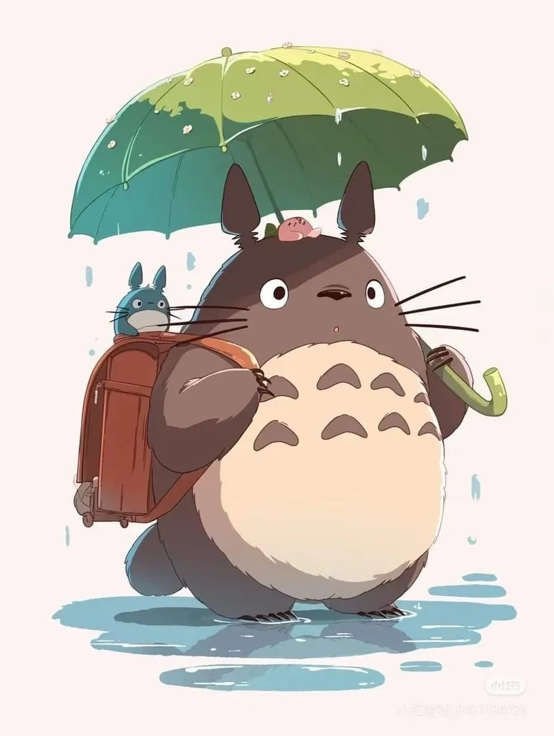 Ảnh anime chibi totoro đẹp dành cho tín đồ Studio Ghibli