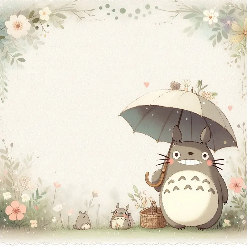 Bộ hình chibi totoro anime siêu dễ thương