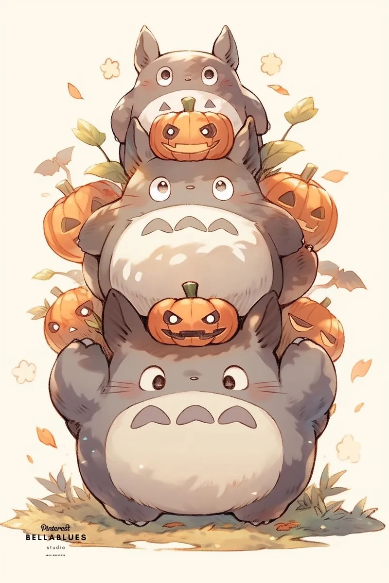 Hình ảnh white chibi totoro trong sáng đáng yêu