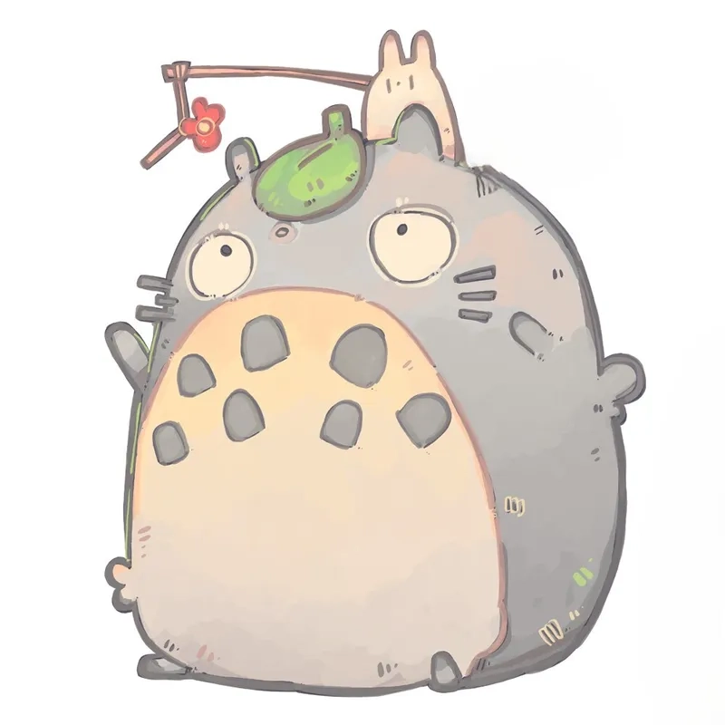 Hình vẽ anime chibi totoro phong cách dễ thương