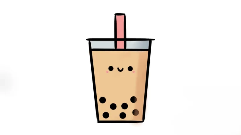 Khám phá hình ly trà sữa chibi khiến bạn chỉ muốn uống ngay một ngụm