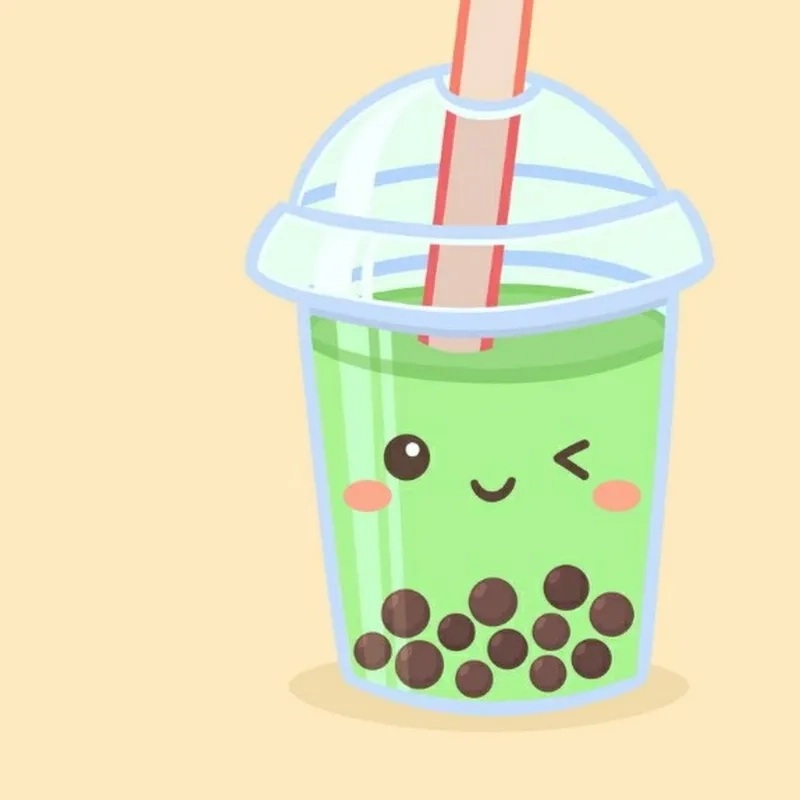 Bộ sưu tập trà sữa cute chibi đáng yêu