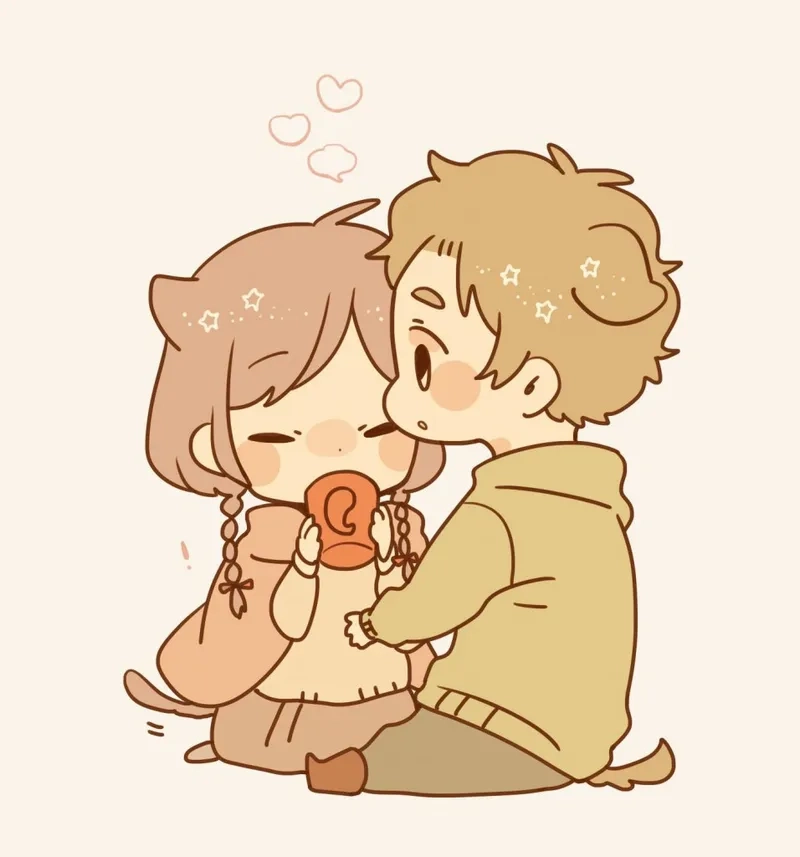 Tải ngay mẫu chibi valentine base dễ thương cho người yêu sáng tạo