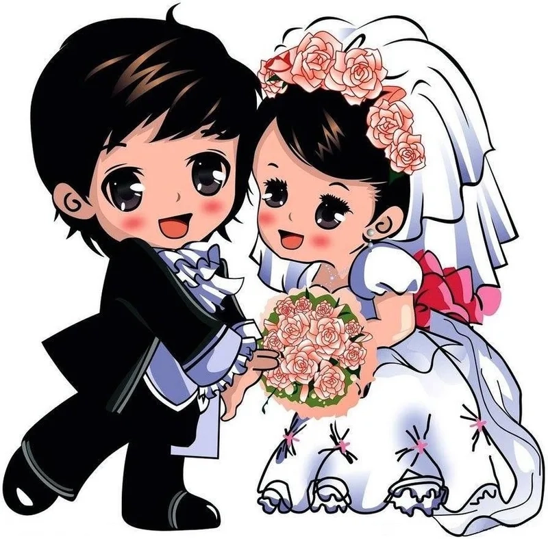 Bộ sưu tập độc đáo dâu rể chibi dành riêng cho các cặp đôi