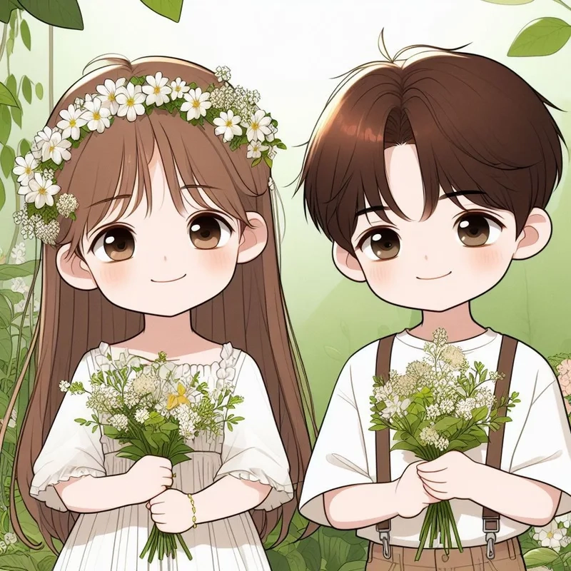 Tải ngay trọn bộ chibi cô dâu chú rể png siêu dễ thương cực xịn