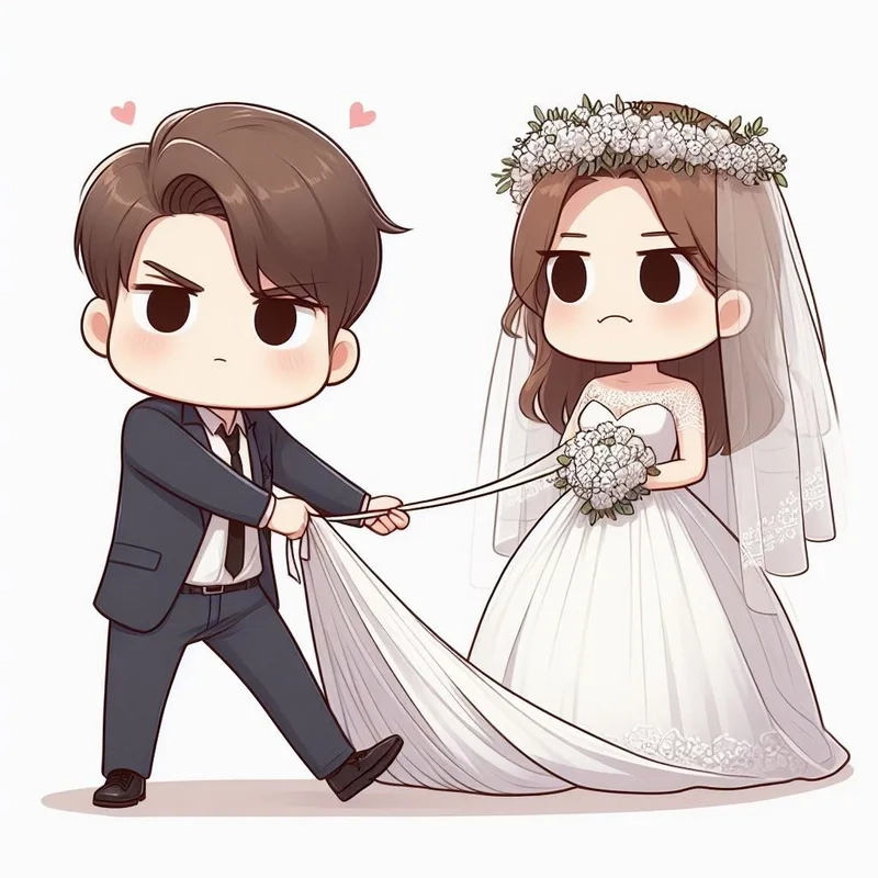 Xem ngay bộ chibi cô dâu chú rể lãng mạn và hài hước cực hot