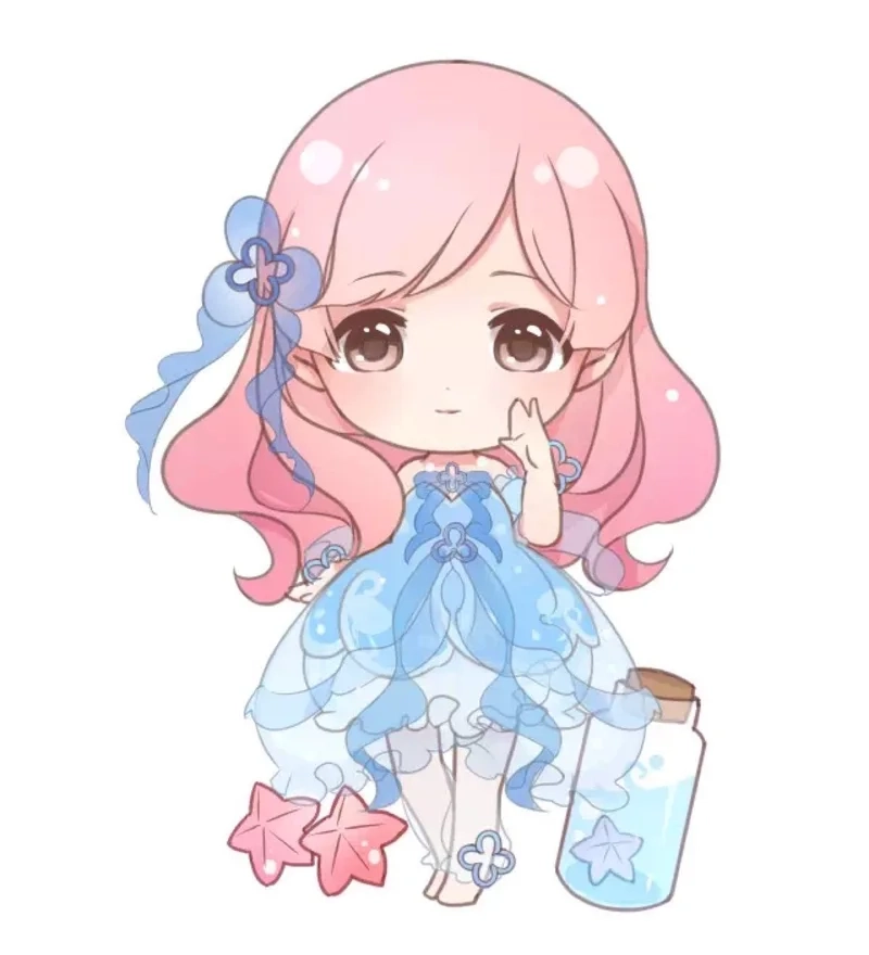 Ngắm nhìn loạt chibi cô gái dễ thương đầy màu sắc