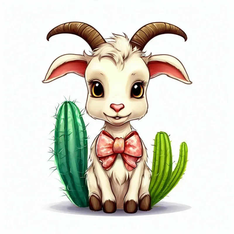 BST cute hình con dê chibi hot trend khiến ai cũng thích mê