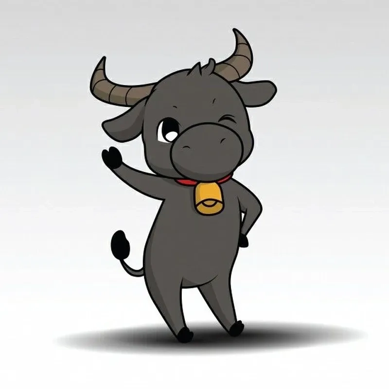 Chiêm ngưỡng hình con trâu chibi đẹp lạ khó rời mắt