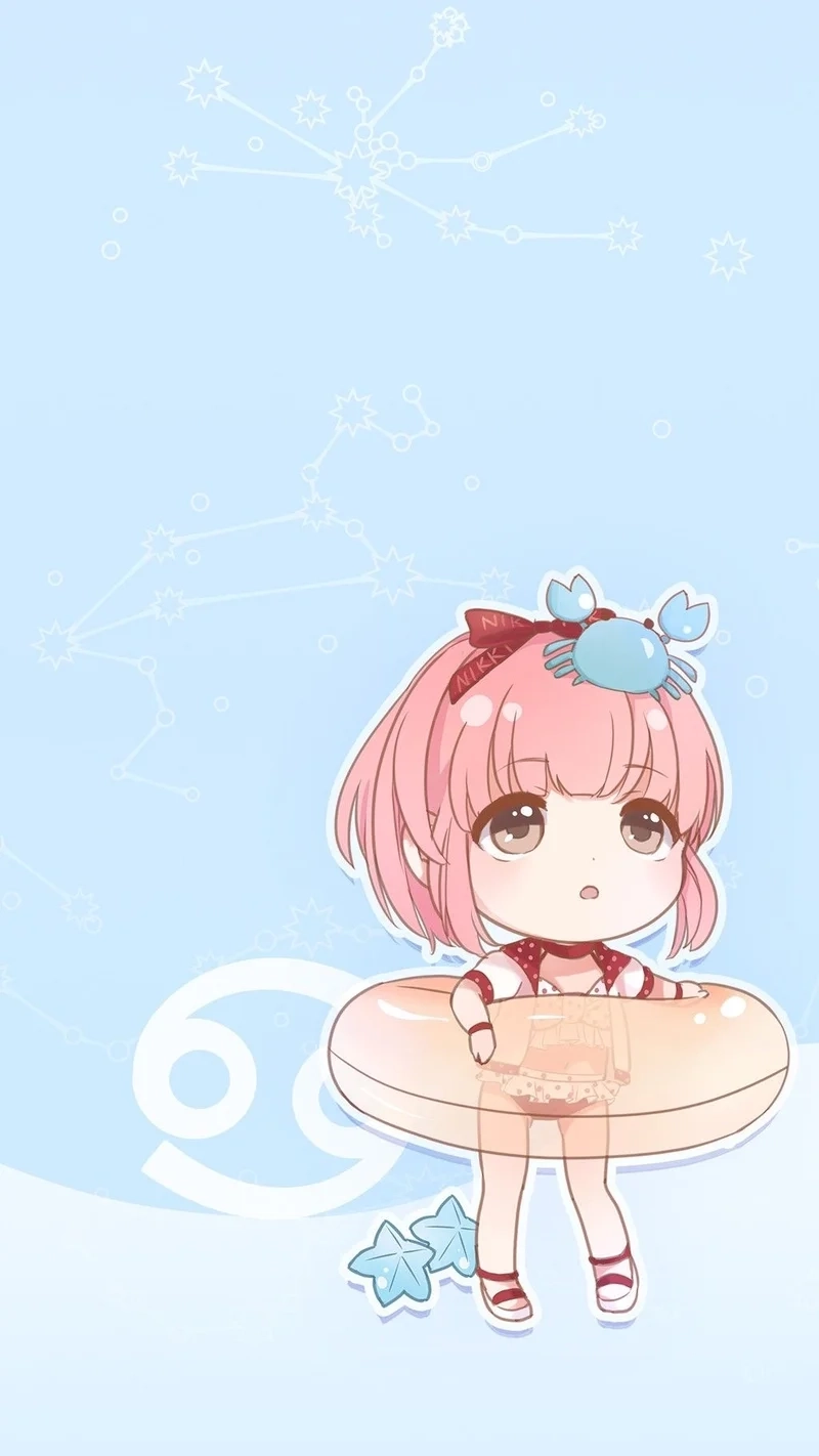 Bộ sưu tập chibi cung cự giải dễ thương nhất cho fan Cự Giải