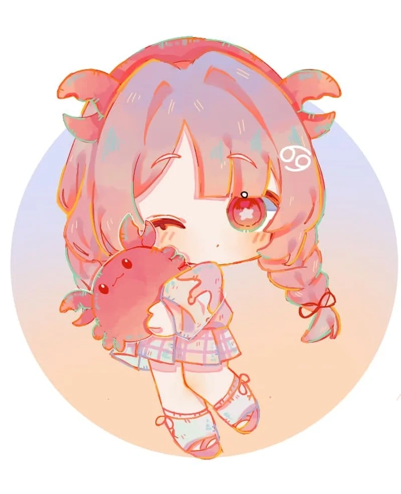 Nét đẹp dịu dàng trong chibi cự giải nữ cực cute