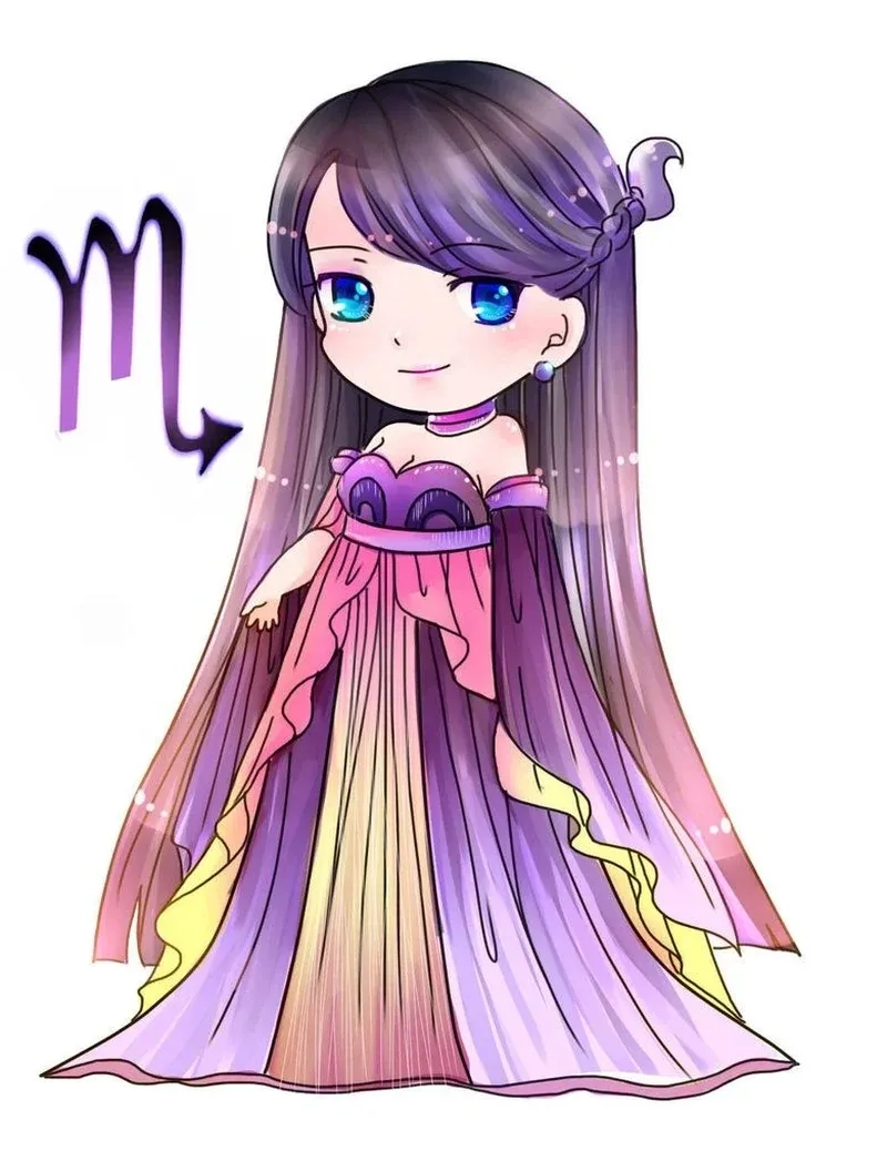 Đắm chìm vào thế giới cung bọ cạp chibi nữ đẹp lung linh