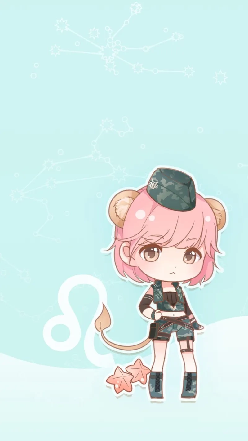 Top những mẫu cung sư tử chibi dễ thương được yêu thích