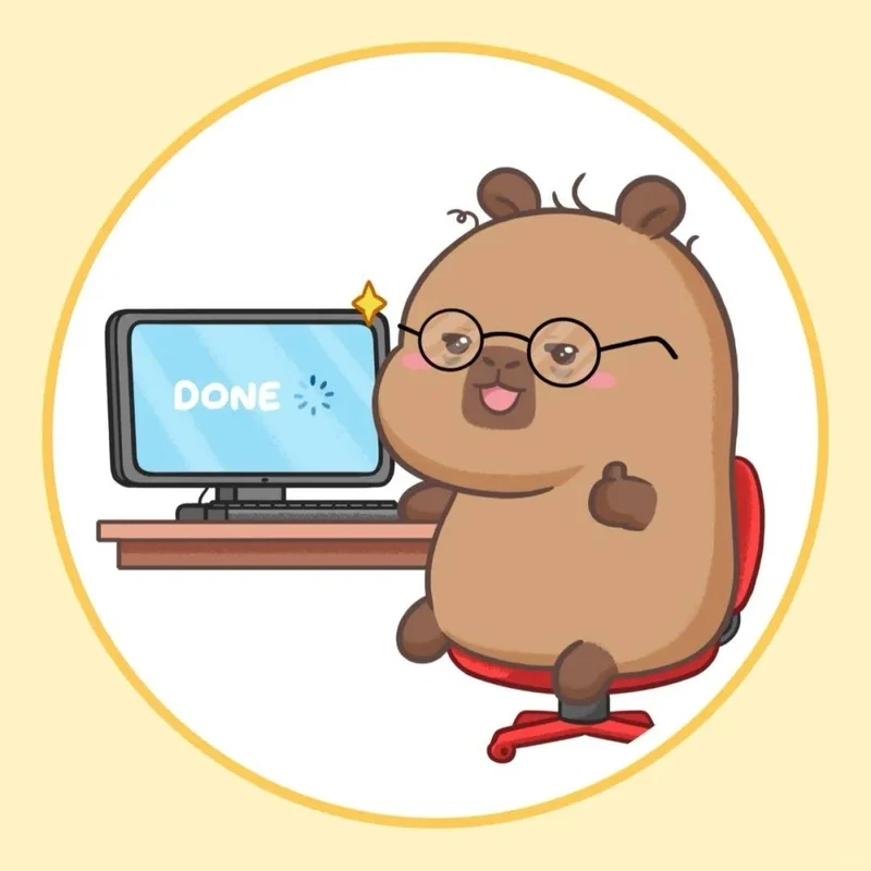 Ngập tràn sự dễ thương với chibi ảnh capybara cute chibi