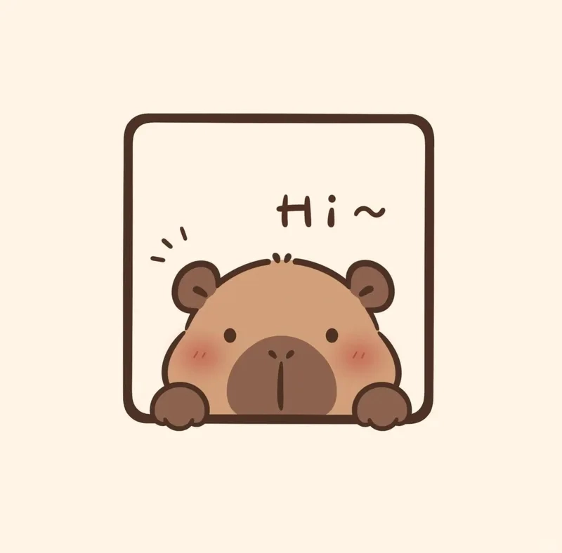 Thả tim ngay bộ ảnh cute ảnh capybara cute chibi siêu đáng yêu