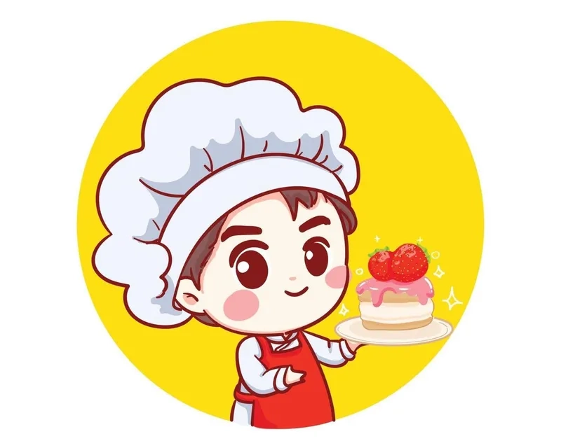 Chibi logo đầu bếp nữ dễ thương khiến ai cũng muốn vào bếp ngay