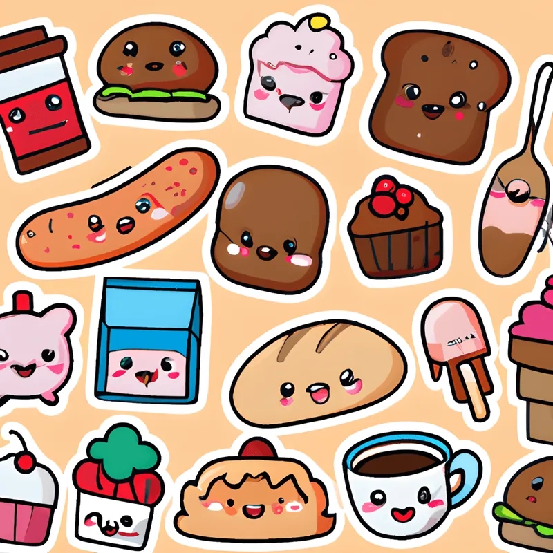 Thỏa sức sáng tạo với hình vẽ đồ ăn chibi siêu dễ thương và độc đáo