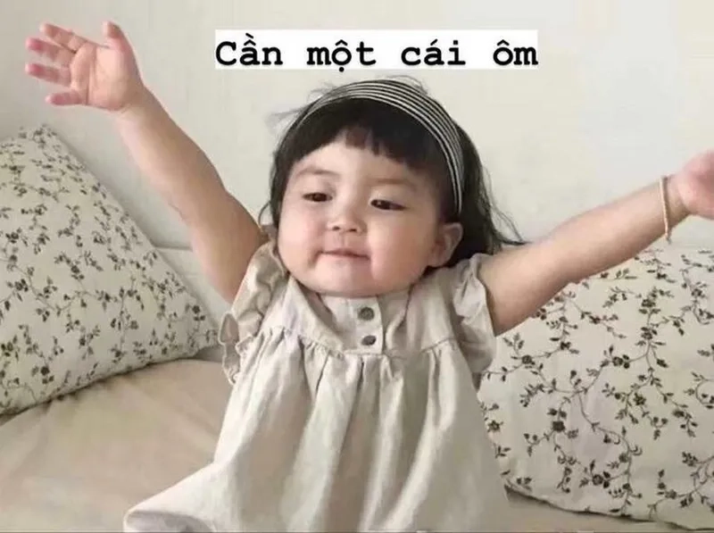 Ngắm nhìn vẻ đẹp em bé meme vui