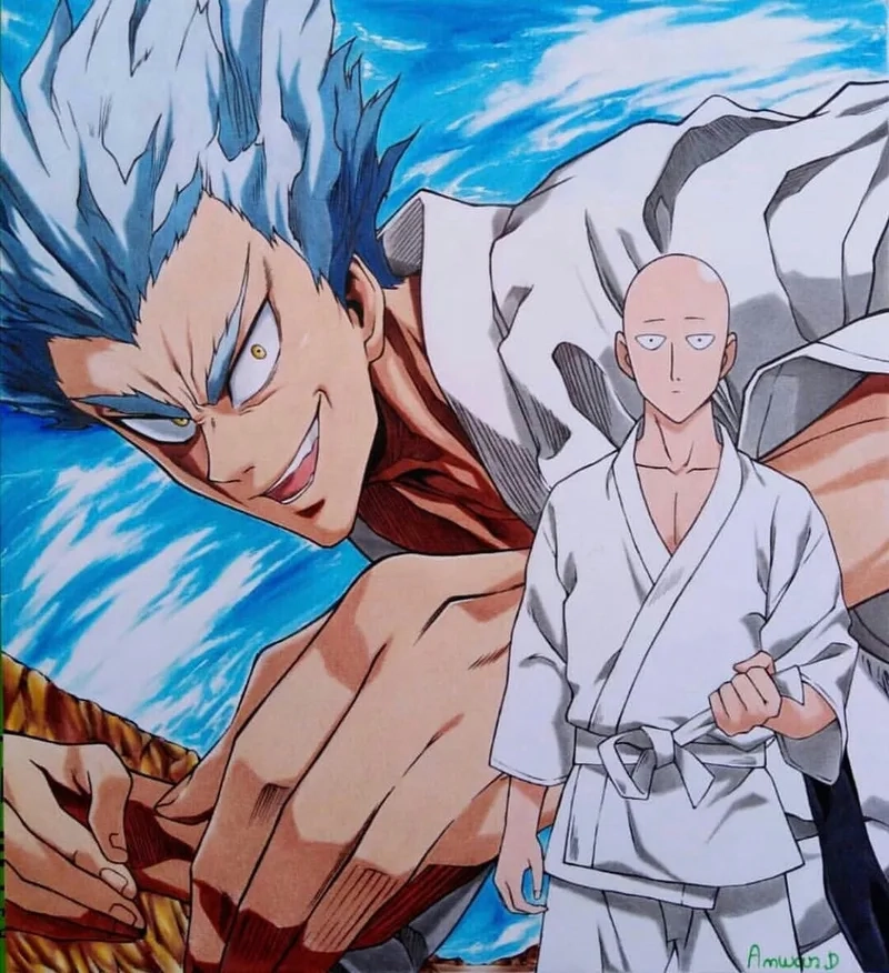 Chi tiết trong truyện one punch man manga saitama vs garou