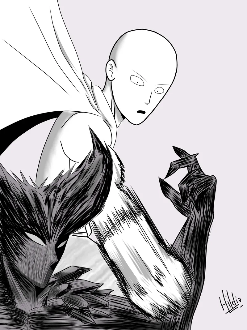 Hình nền đẹp mắt cho saitama vs garou wallpaper