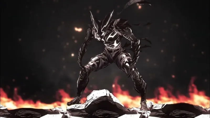 Cận cảnh hành động garou manga