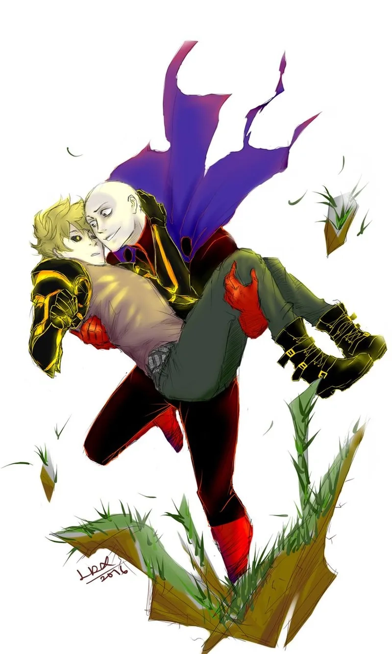 Pha hành động mạnh mẽ saitama punch genos