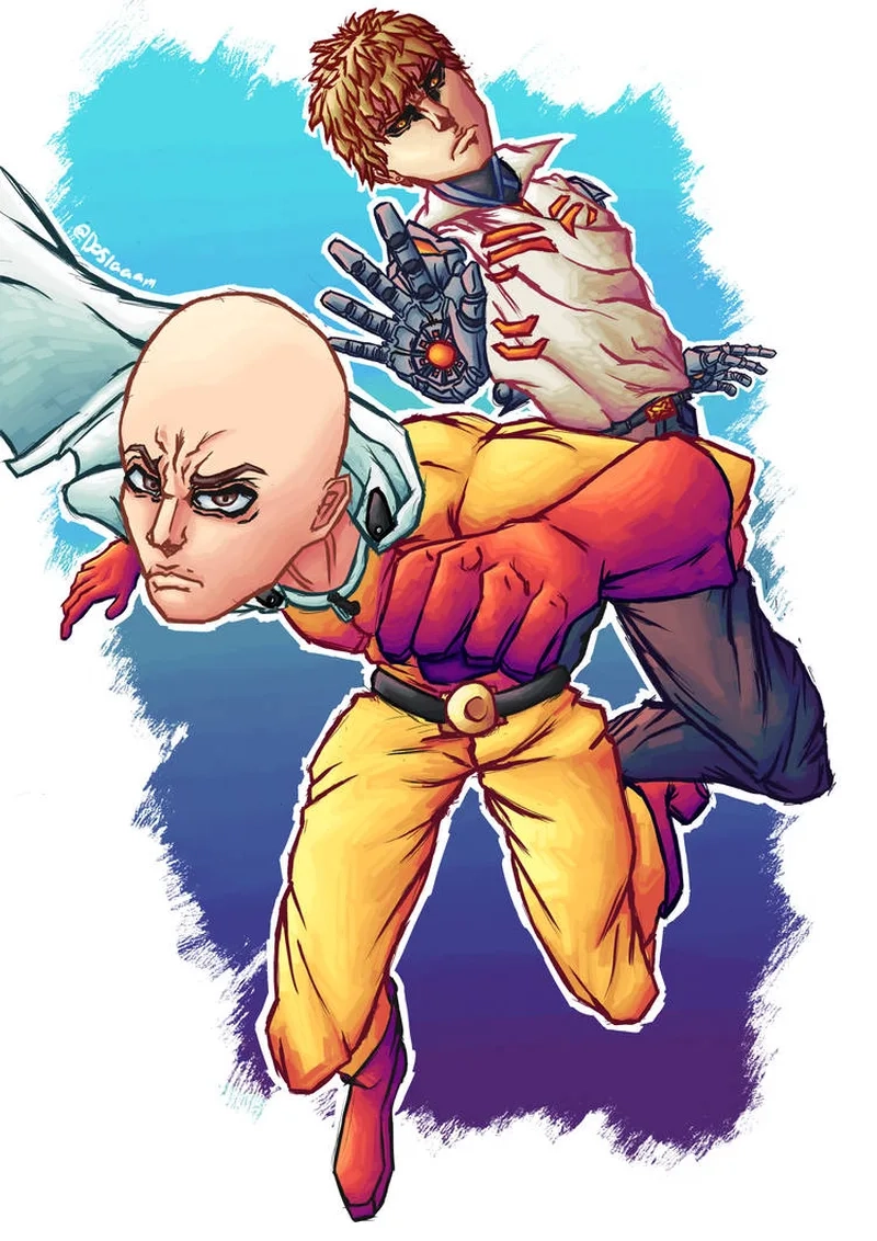 Hình ảnh độc đáo ảnh saitama đấm genos