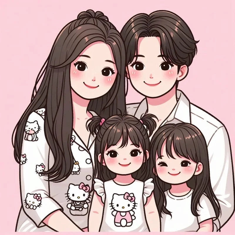 Lưu giữ khoảnh khắc đáng yêu với ảnh gia đình chibi