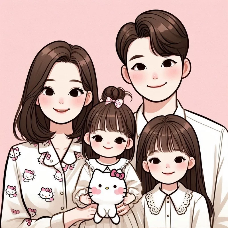 Bộ sưu tập siêu dễ thương từ hình gia đình chibi