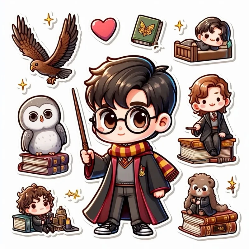BST chibi harry potter dễ thương dành cho fan Potterhead