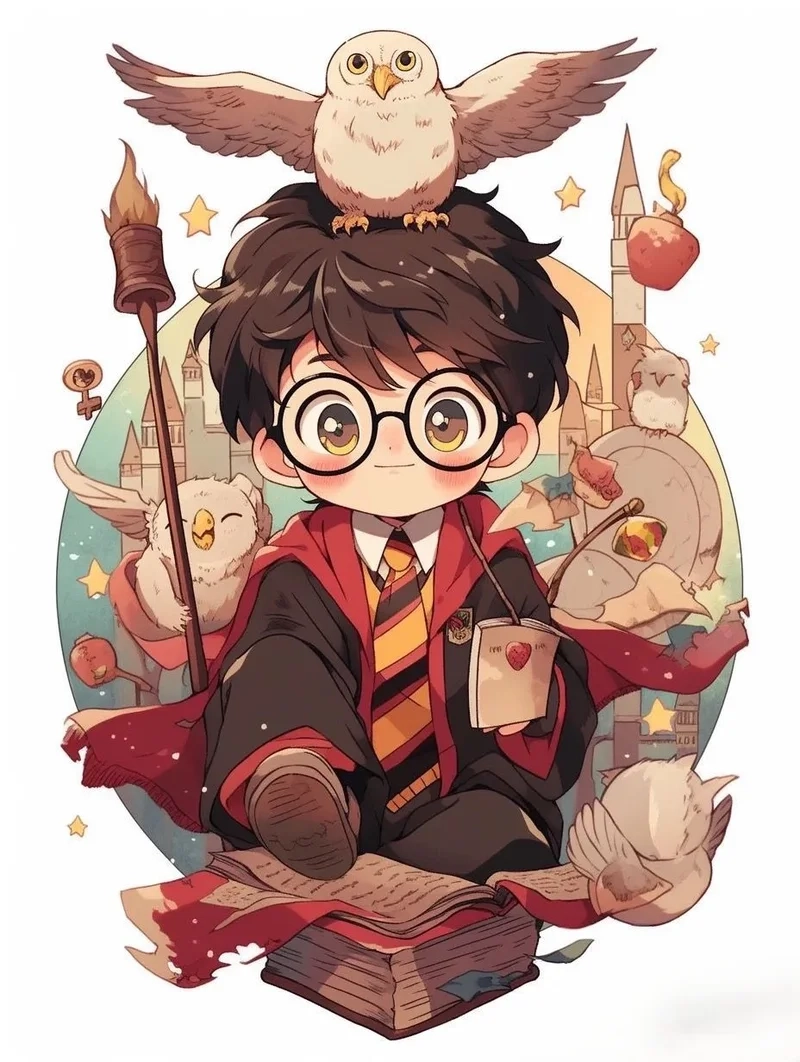 Tải ngay ảnh harry potter chibi chất lượng full HD