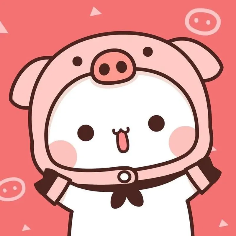 Tải ngay hình con heo chibi siêu cute miễn phí