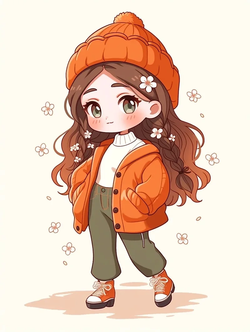 Bộ siêu tập anime chibi nữ đa dạng phong cách dễ thương