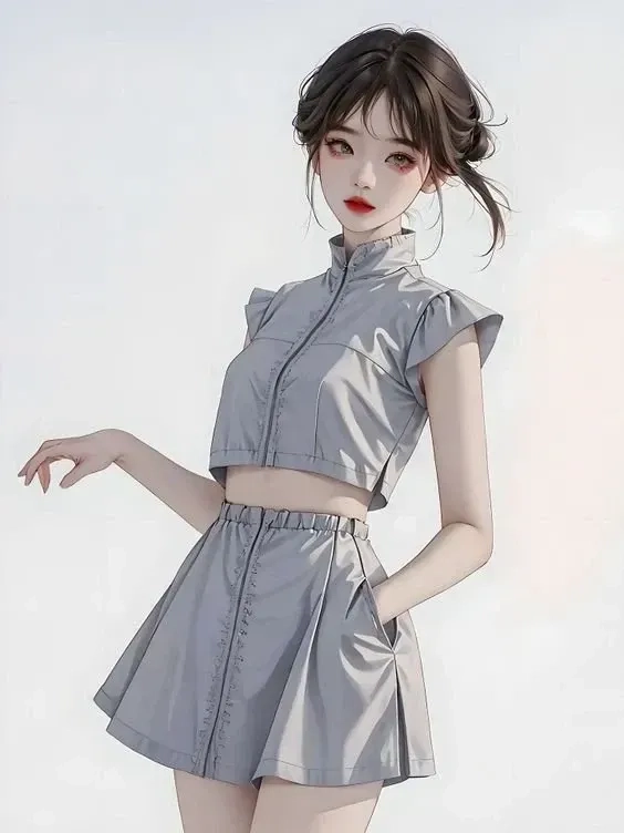 Thiết kế 3D anime girl và vẻ đẹp 2D sống động