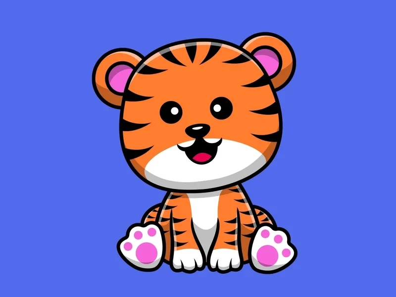 Ngắm nhìn vẻ đáng yêu của hổ chibi cute cực chất