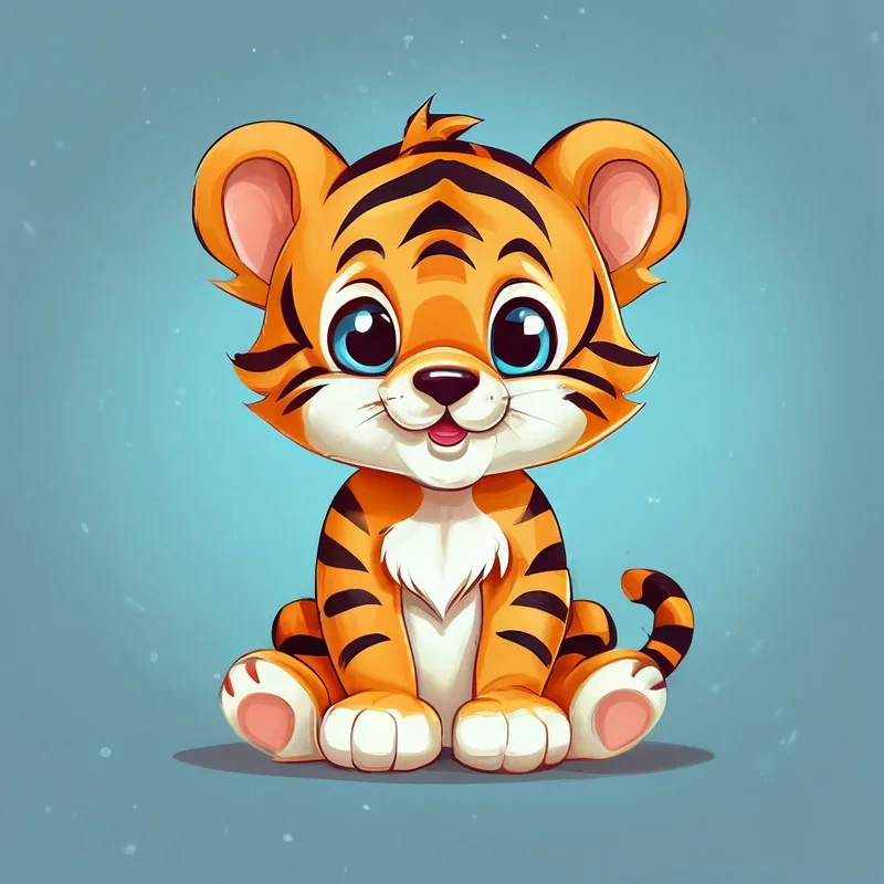 Tải ngay hổ con dễ thương chibi làm ảnh đại diện độc lạ