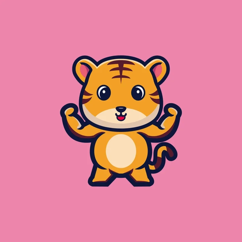 Bộ sưu tập hình ảnh con hổ chibi dễ thương hút mắt người xem