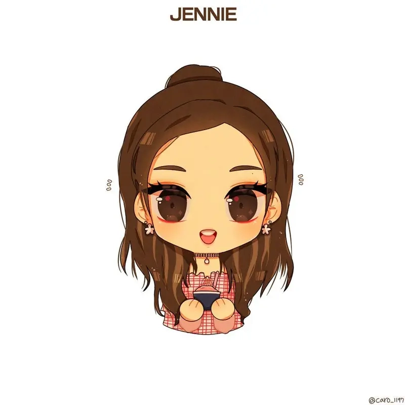 Đổi mới màn hình với hình nền jennie chibi dễ thương