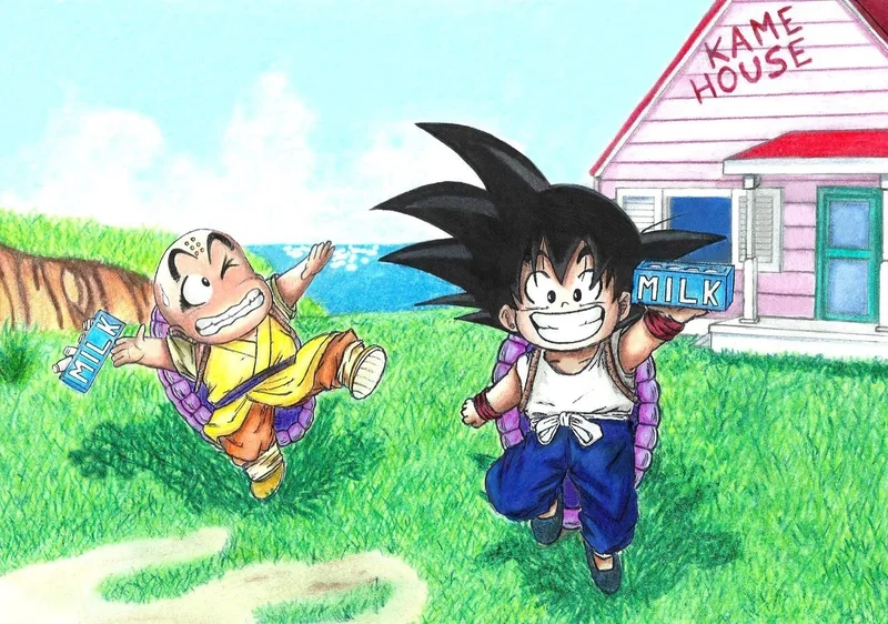 Hợp lực bất ngờ của Goku và Krillin goku x krillin