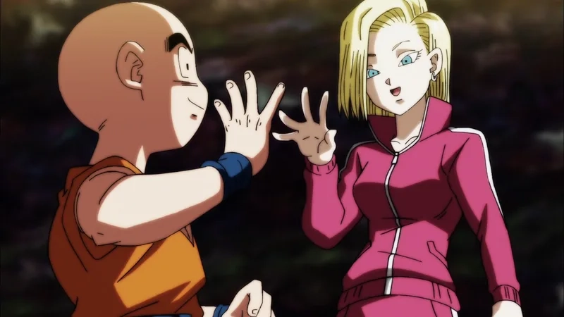 Trận đấu căng thẳng giữa 18 và Krillin 18 vs krillin