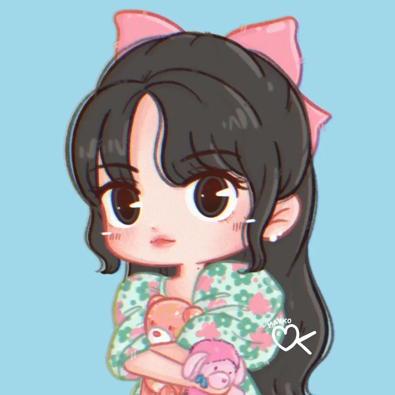 Bộ ảnh lisa black pink chibi siêu cute cho fan sưu tầm