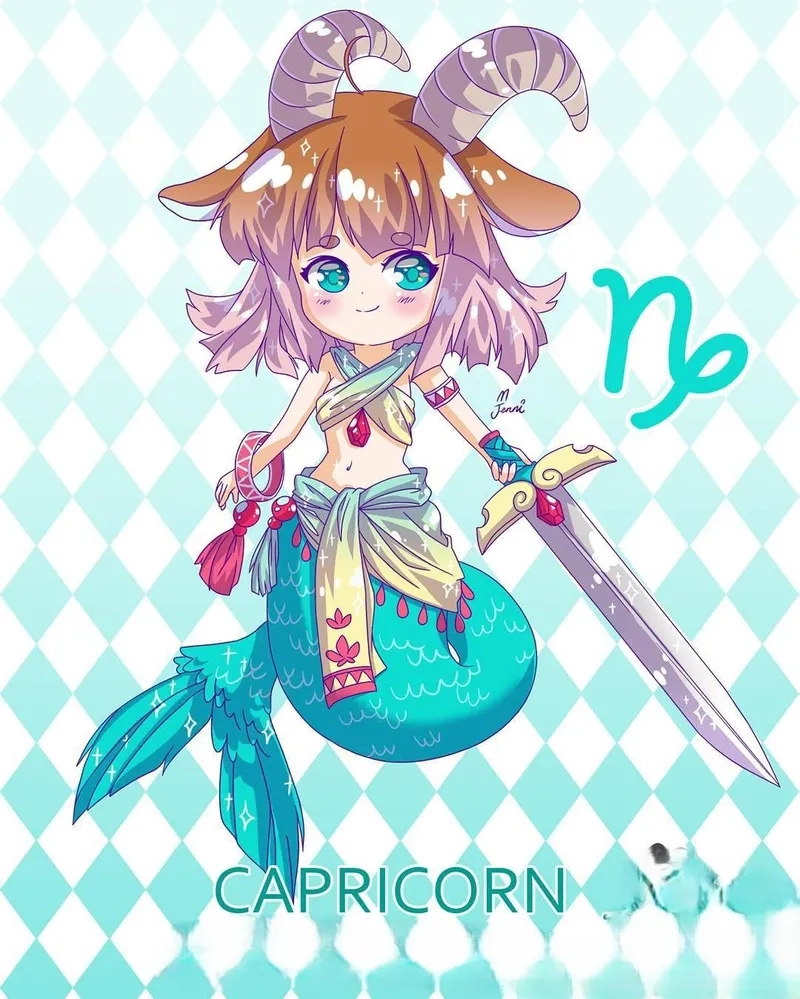 Chiêm ngưỡng hình ảnh cung ma kết nữ chibi ngọt ngào đáng yêu