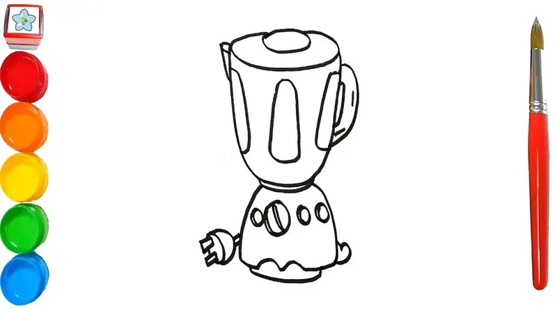 Khám phá bộ hình tô màu máy xay sinh tố dễ thương cho trẻ em