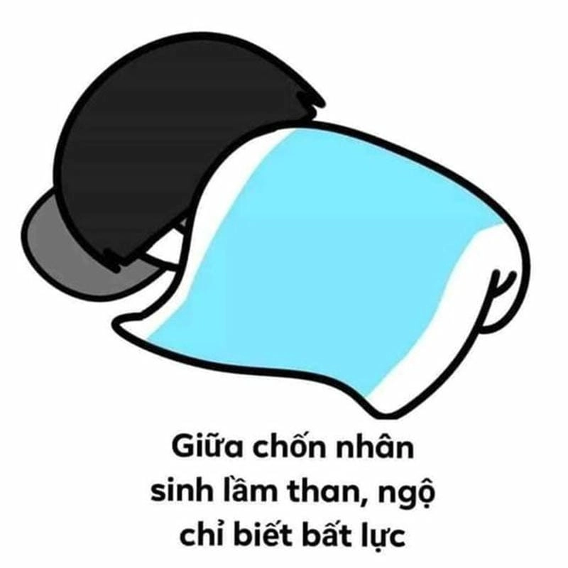 Lạc lối trong meme bất lực hot trend